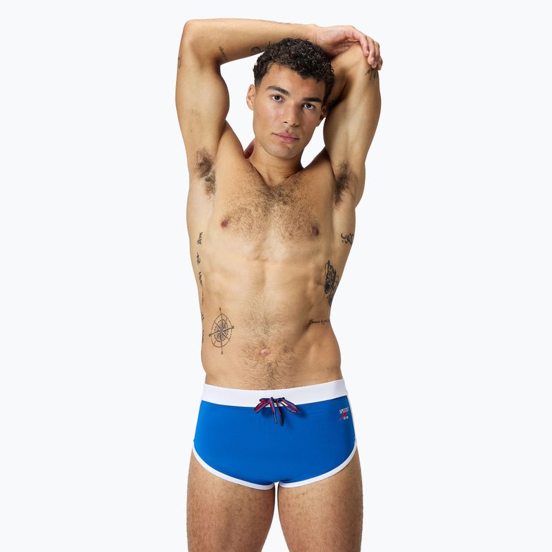 Pánské plavky Speedo Jetstream Retro Logo Brief turkish sea