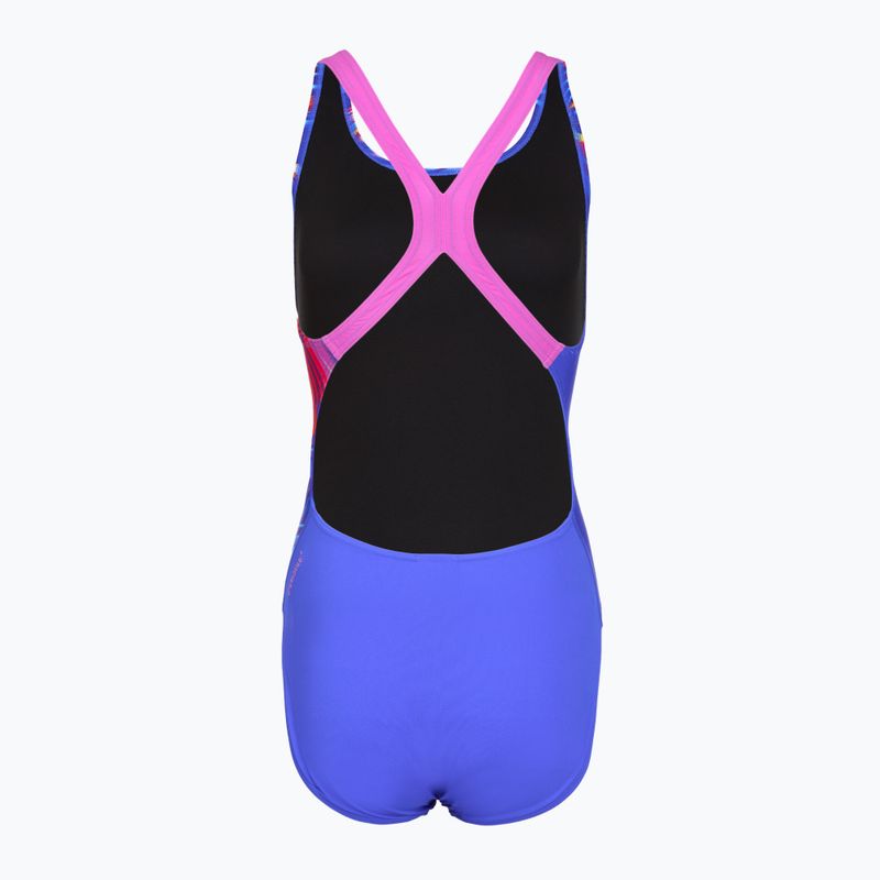 Dámské jednodílné plavky Speedo Placement Digital Powerback molten blend/cobalt pop 2