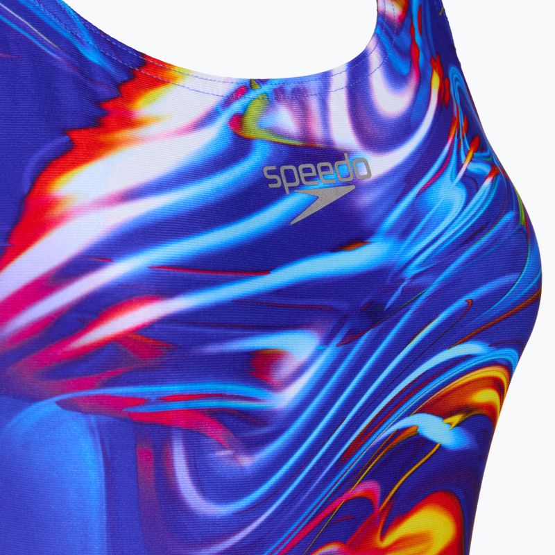 Dámské jednodílné plavky Speedo Placement Digital Powerback molten blend/cobalt pop 3