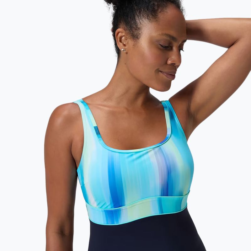 Dámské jednodílné plavky Speedo Shaping Contour Eclipse Printed true navy/berry 9