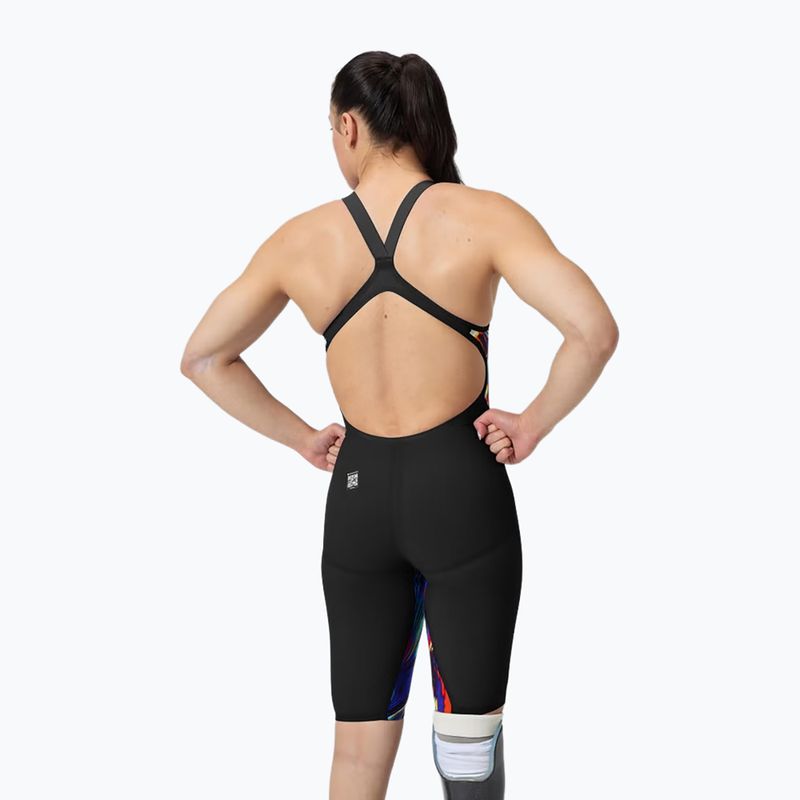 Dámské jednodílné plavky Speedo Fastskin LZR Pure Valor 2.0 Openback Kneeskin black/molten blur 3