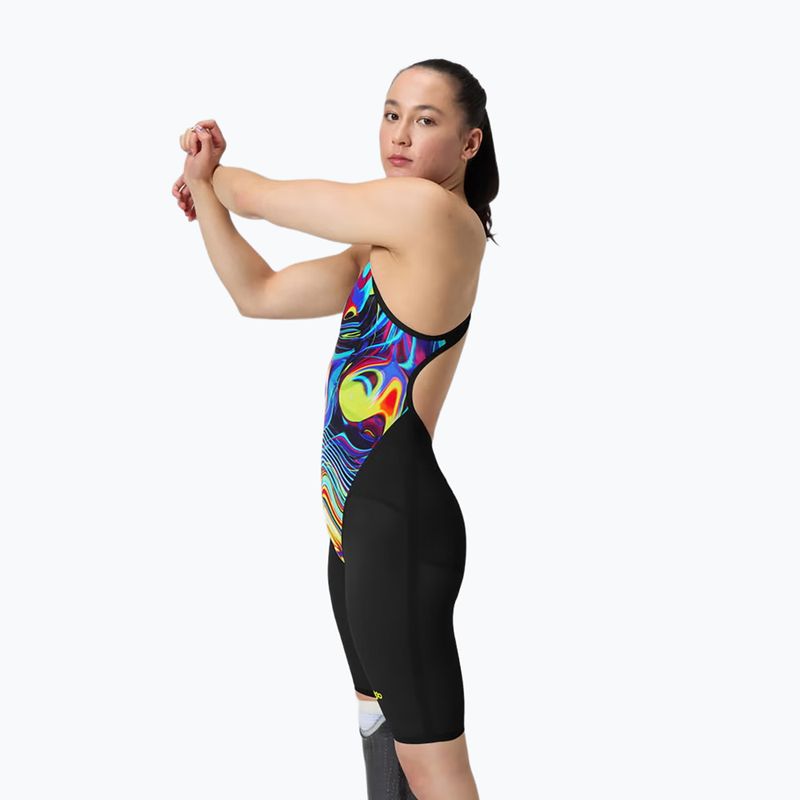 Dámské jednodílné plavky Speedo Fastskin LZR Pure Valor 2.0 Openback Kneeskin black/molten blur 4