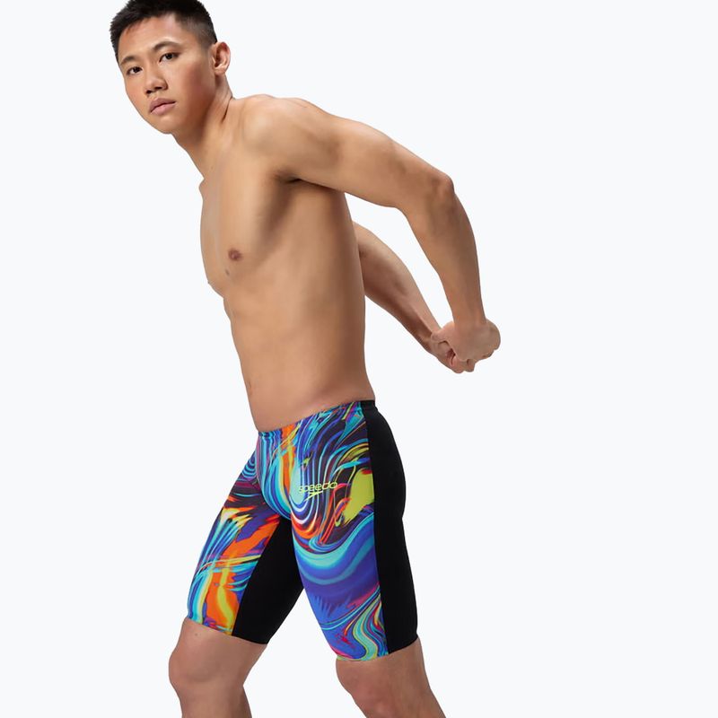 Pánské plavecké jammery Speedo Fastskin LZR Pure Valor 2.0 Jammer molten black/molten blur 4