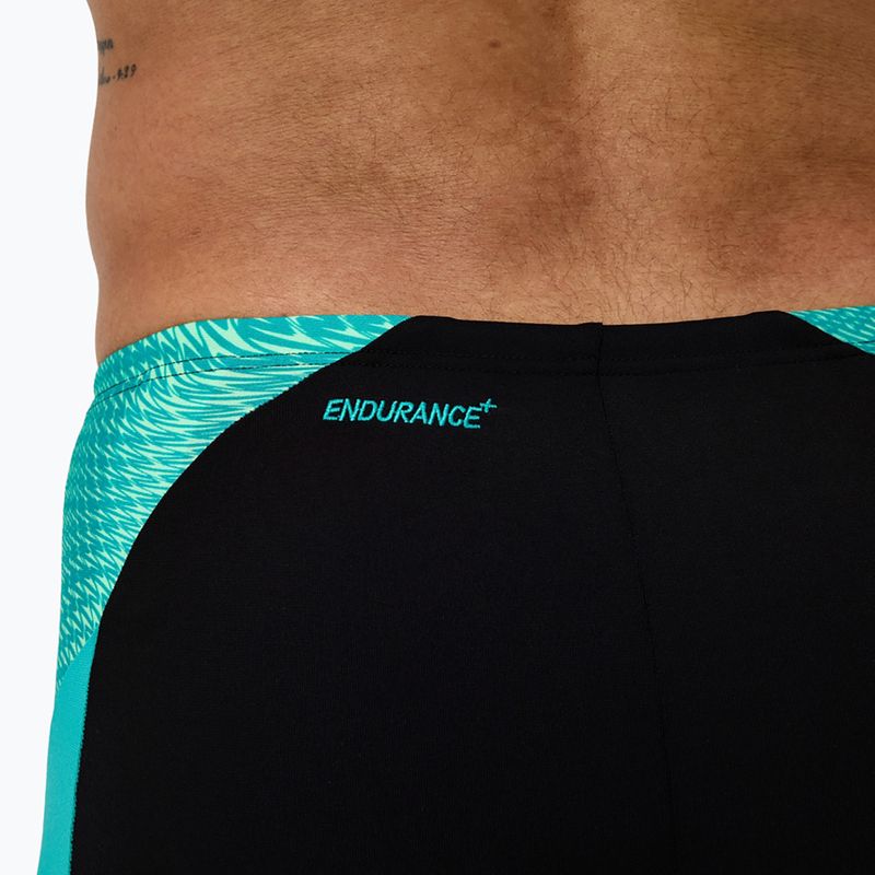 Pánské plavecké boxerky Speedo Endurance+ MAX Splice Aquashort black/turquoise gem 7