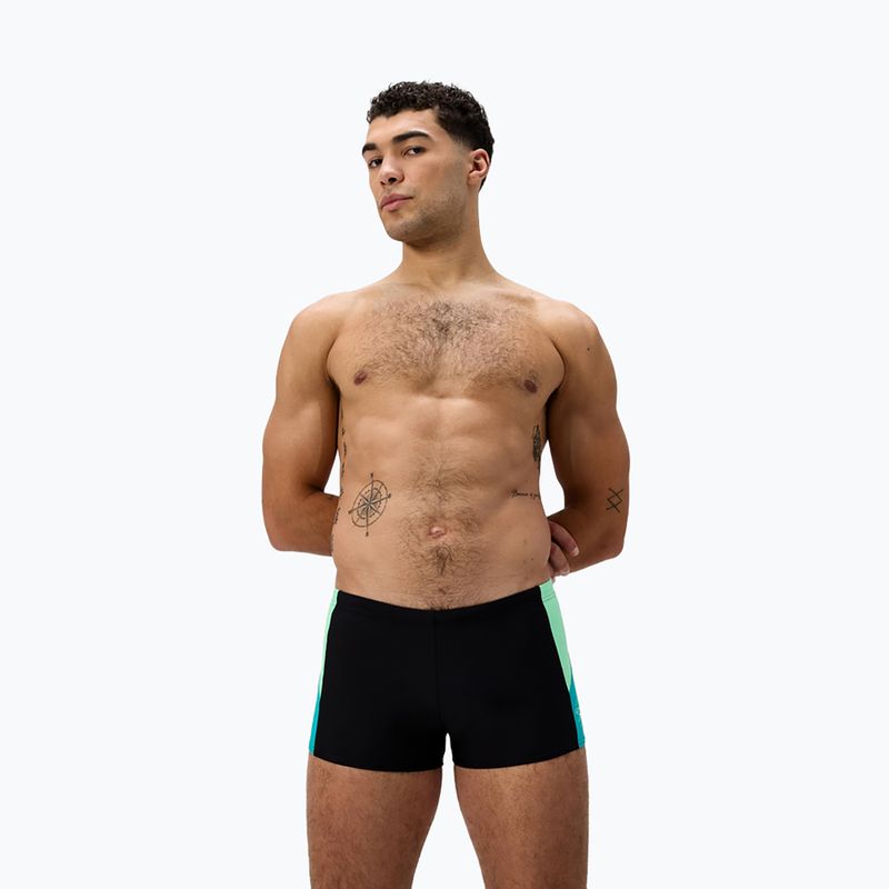 Pánské plavecké boxerky Speedo Dive Aquashort black/turquoise gem