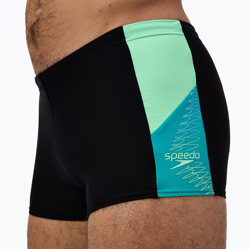 Pánské plavecké boxerky Speedo Dive Aquashort black/turquoise gem 6