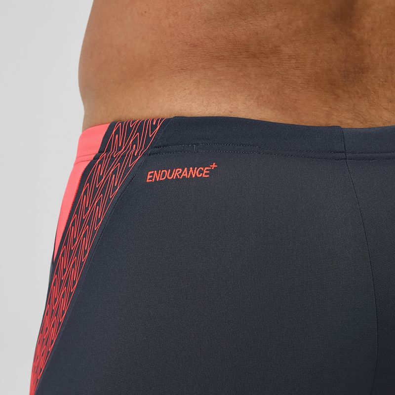 Pánské plavecké boxerky Speedo Hyper Boom Splice grey lead/neon coral 7