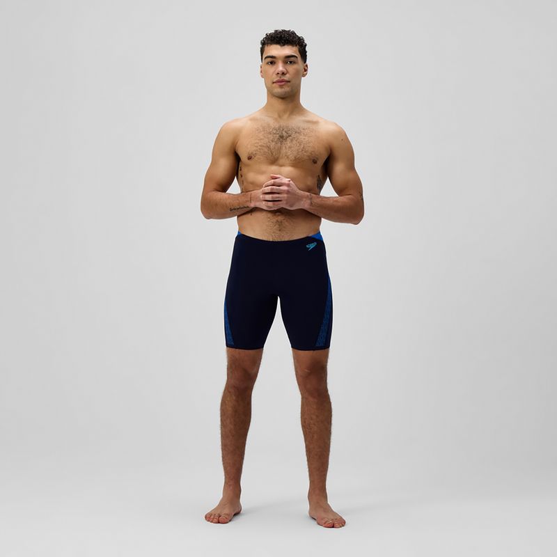 Pánské plavecké jammery Speedo Hyper Boom Splice grey lead/neon coral 2