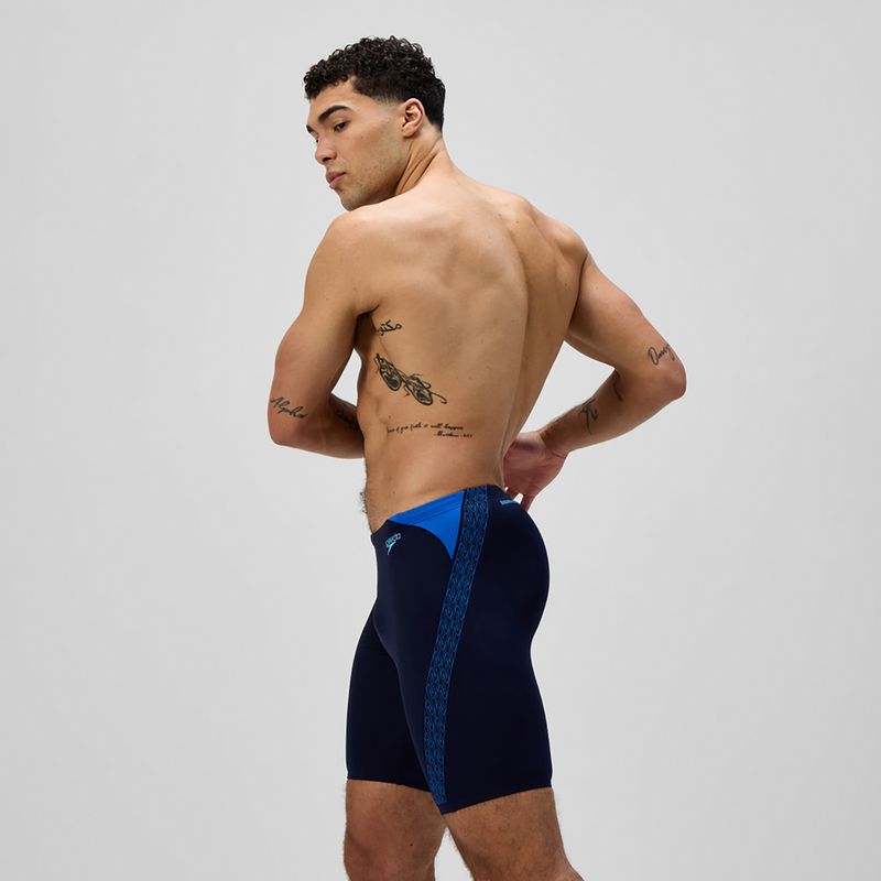 Pánské plavecké jammery Speedo Hyper Boom Splice grey lead/neon coral 4