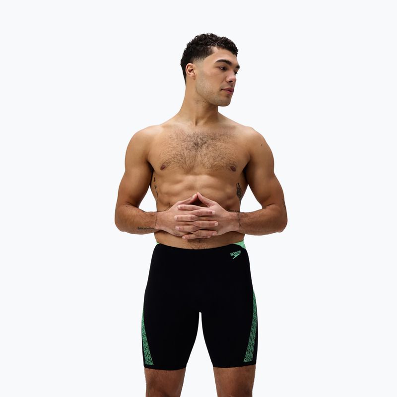 Pánské plavecké jammery Speedo Hyper Boom Splice black/alfalfa green