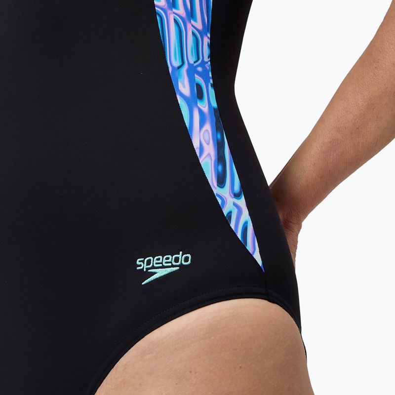 Dámské jednodílné plavky Speedo Shaping LunaLustre Printed indigo glow  6