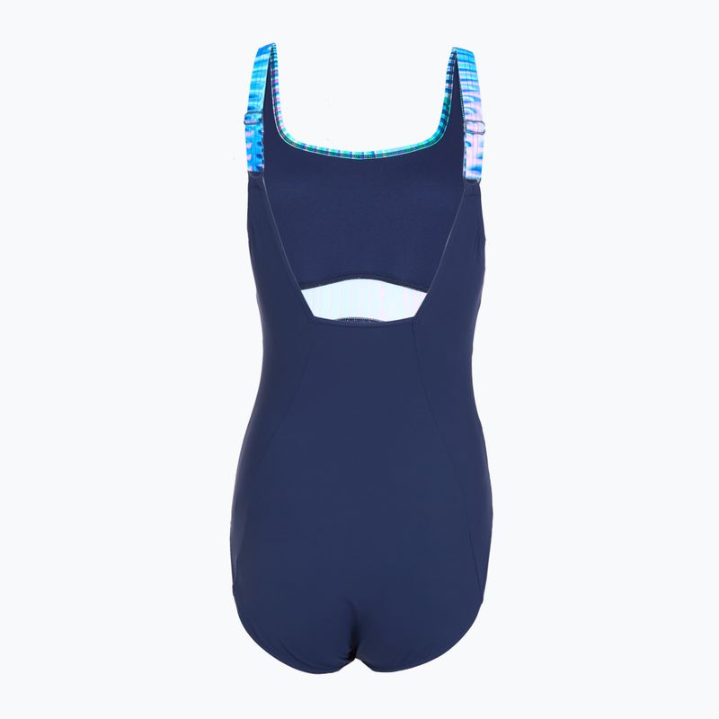 Dámské jednodílné plavky Speedo Shaping Contour Eclipse Printed turquoise gem 2