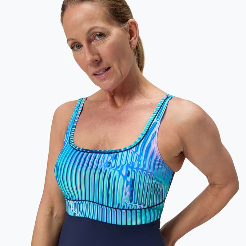 Dámské jednodílné plavky Speedo Shaping Contour Eclipse Printed turquoise gem 5