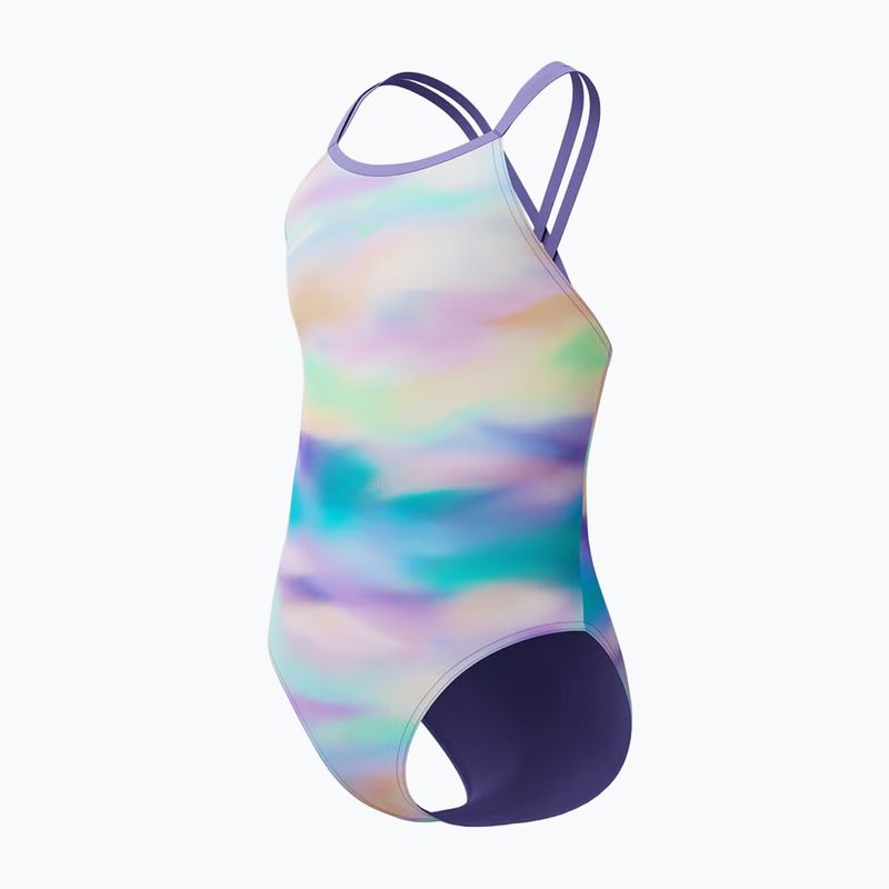 Dětské jednodílné plavky Speedo Printed Twinstrap purple fog 3