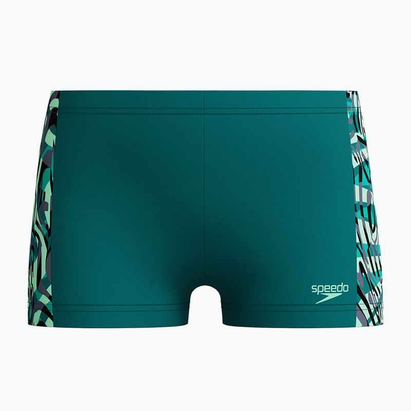 Dětské plavecké boxerky Speedo Digital Panel Aquashort deep emerald