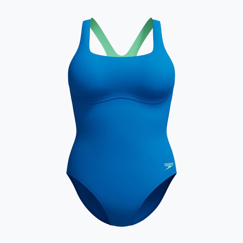 Dámské jednodílné plavky Speedo Flex Band with Swim Bra lagoon blue