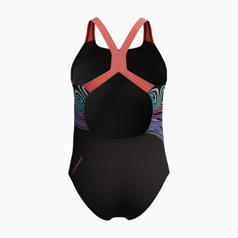 Dětský jednocestný plavkový úbor Speedo Digital Placement Powerback neon korálový 2