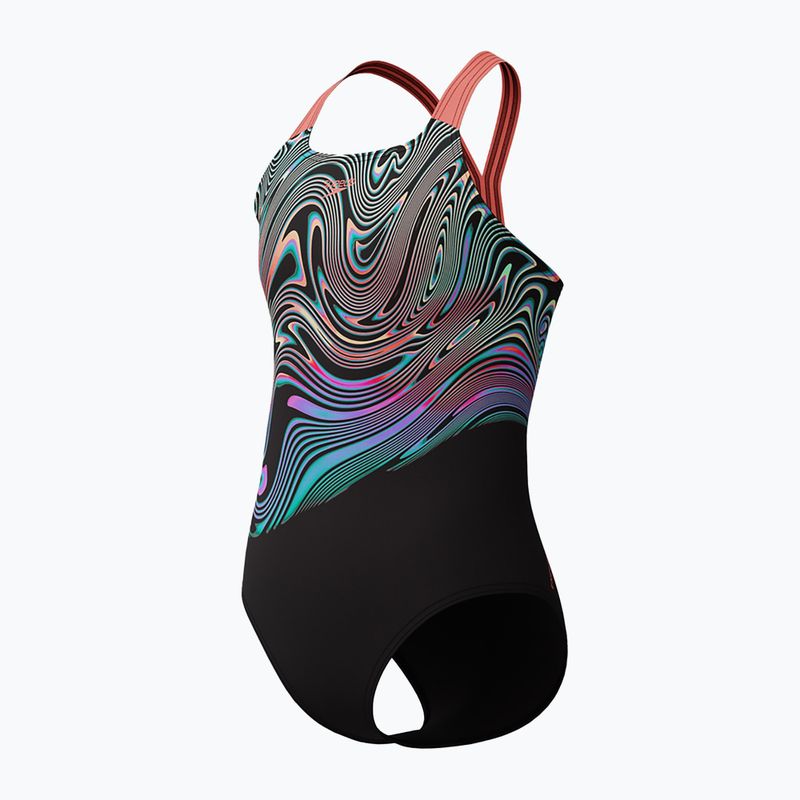 Dětský jednocestný plavkový úbor Speedo Digital Placement Powerback neon korálový 3