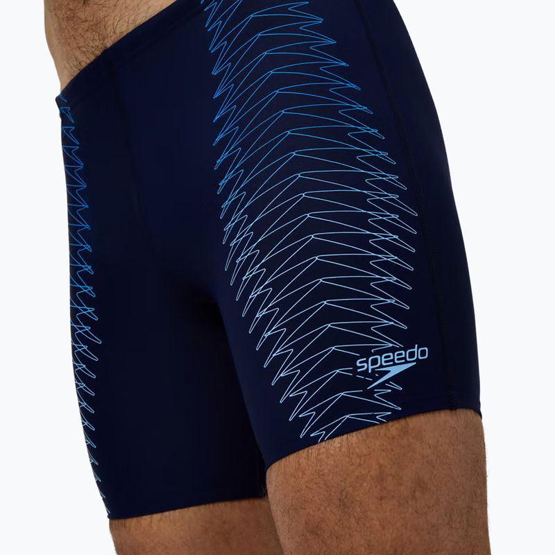 Pánské plavecké jammery Speedo Duo Logo Print Mid Jammer navy/sugar blue 6
