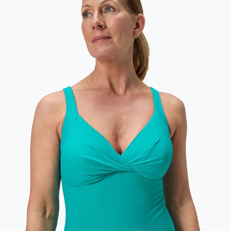 Dámské jednodílné plavky Speedo Shaping Cross Knot turquoise gem 5
