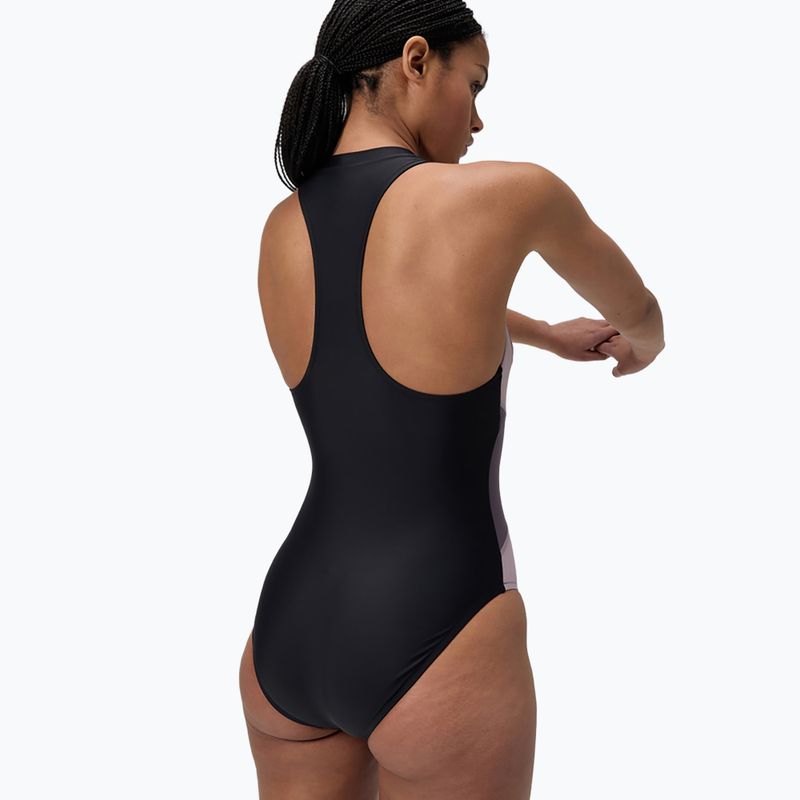 Dámské jednodílné plavky Speedo Zip Colorblock antracithe 3