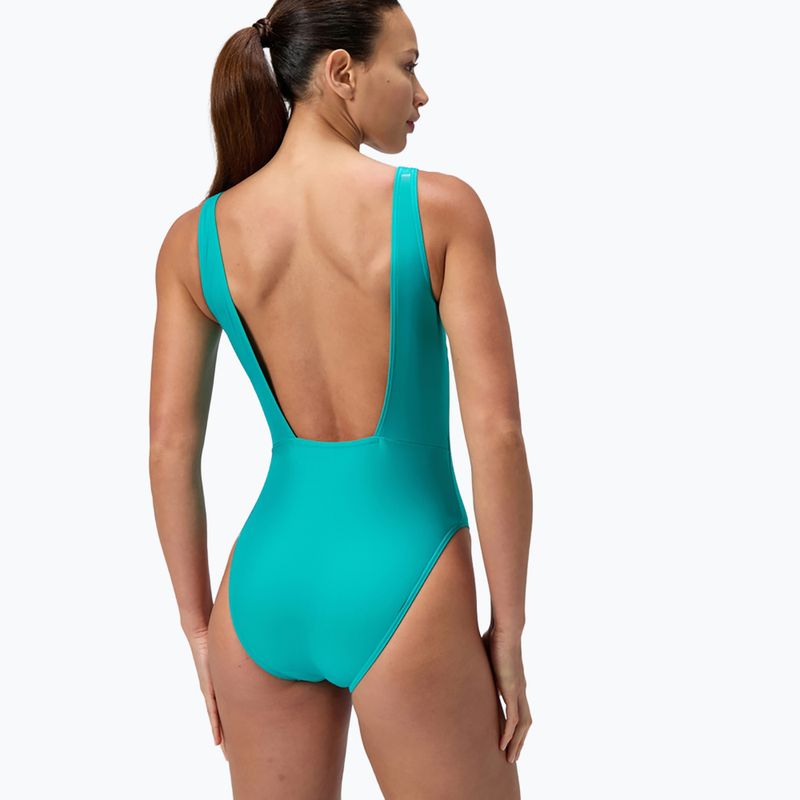 Dámské plavky Speedo Logo Square Back turquoise gem 3