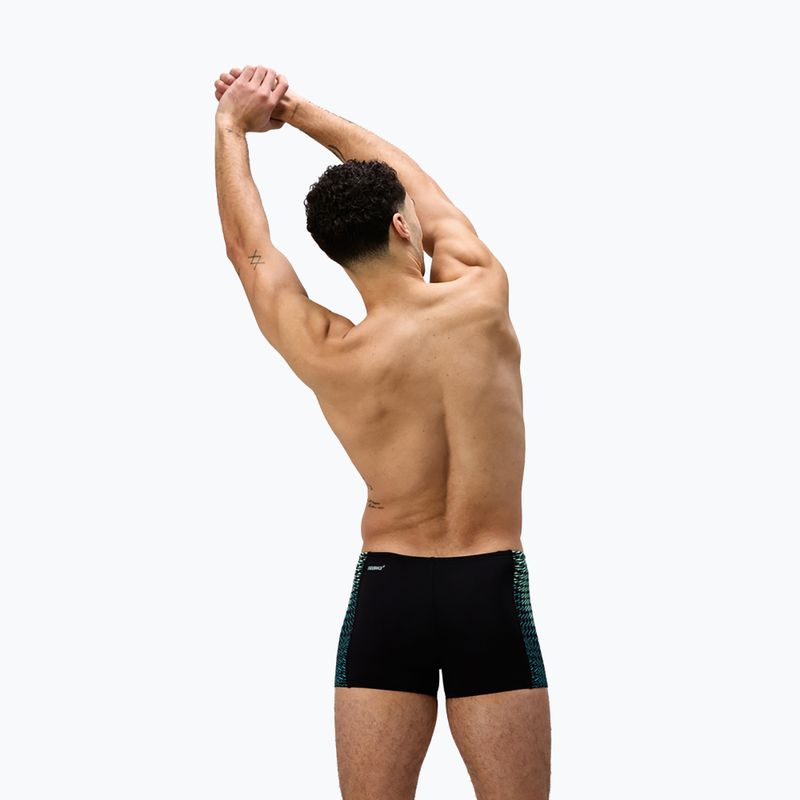 Pánské plavecké boxerky Speedo Endurance+ Tech Panel Aquashort black/turquoise gem 3