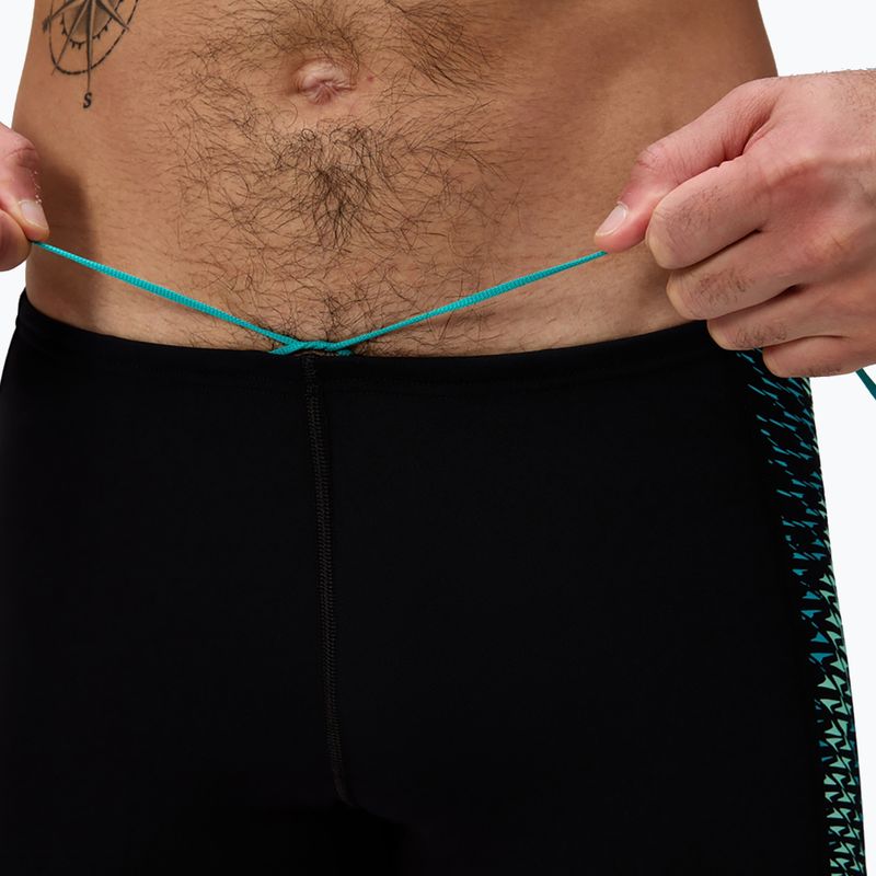Pánské plavecké boxerky Speedo Endurance+ Tech Panel Aquashort black/turquoise gem 6