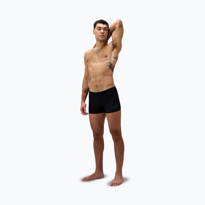 Pánské plavecké boxerky Speedo Medley Logo Aquashort black/lead grey 2
