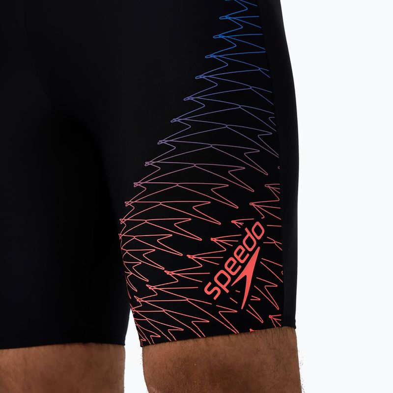 Pánské plavecké jammery Speedo Medley Logo Jammer black/neon coral 6