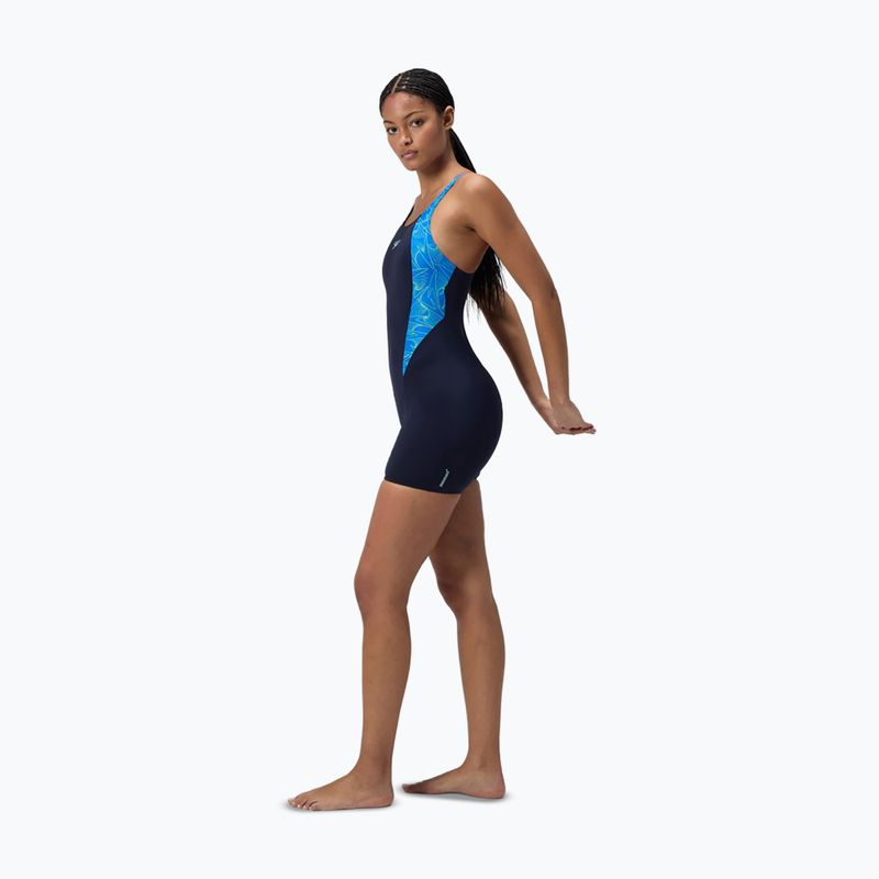 Dámské jednodílné plavky Speedo HyperBoom Splice Legsuit lagoon blue/celeste 2