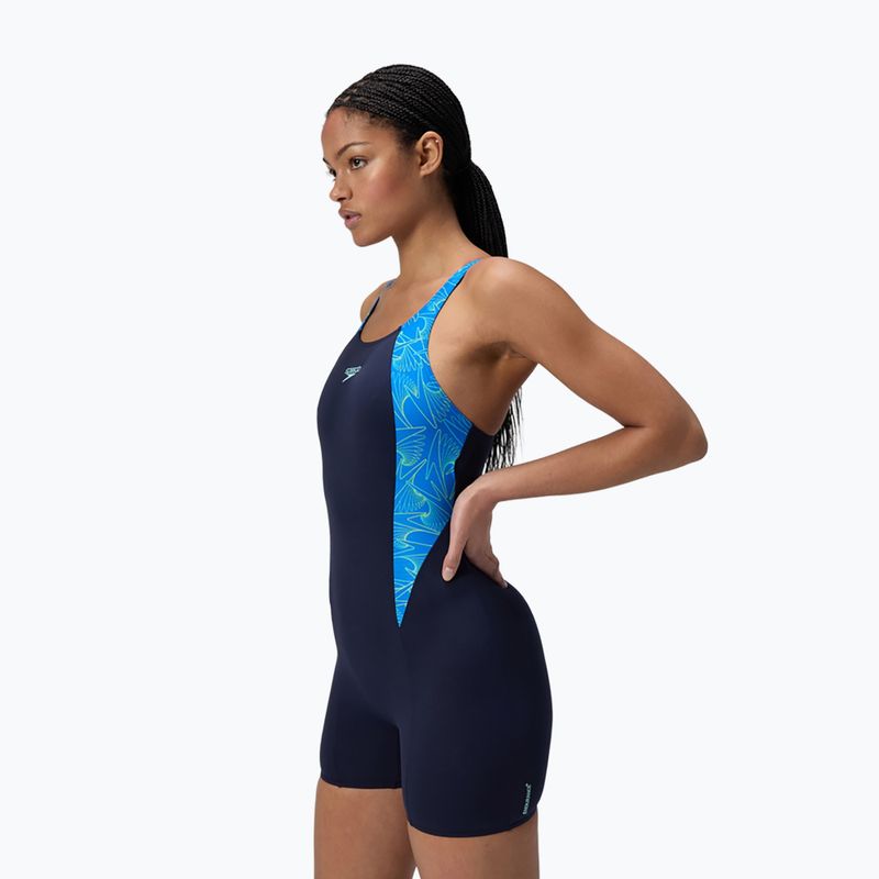 Dámské jednodílné plavky Speedo HyperBoom Splice Legsuit lagoon blue/celeste 4