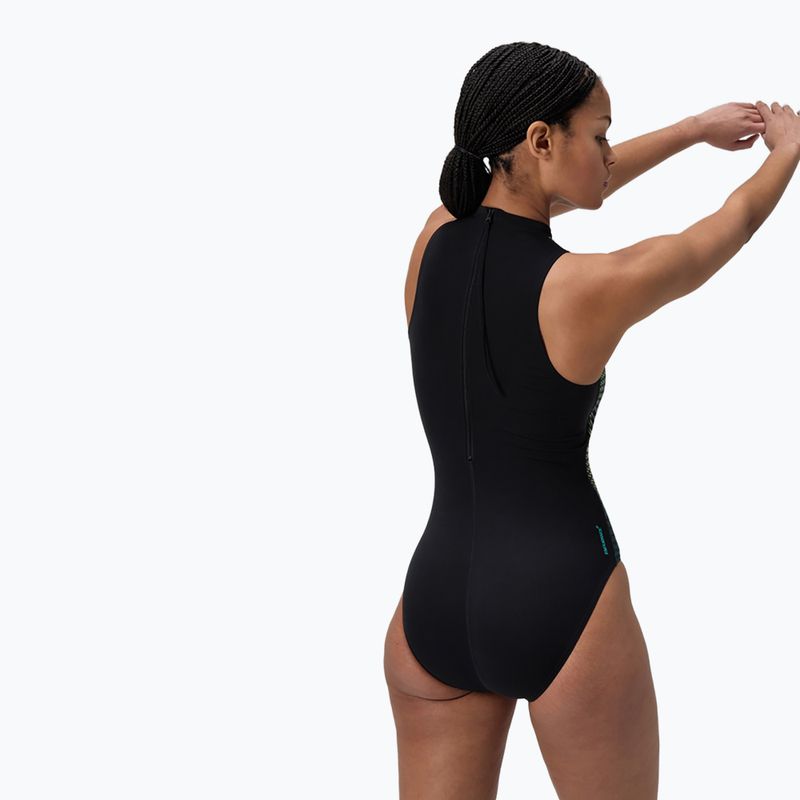 Dámské jednodílné plavky Speedo Printed Hydrasuit turquiose gem 3