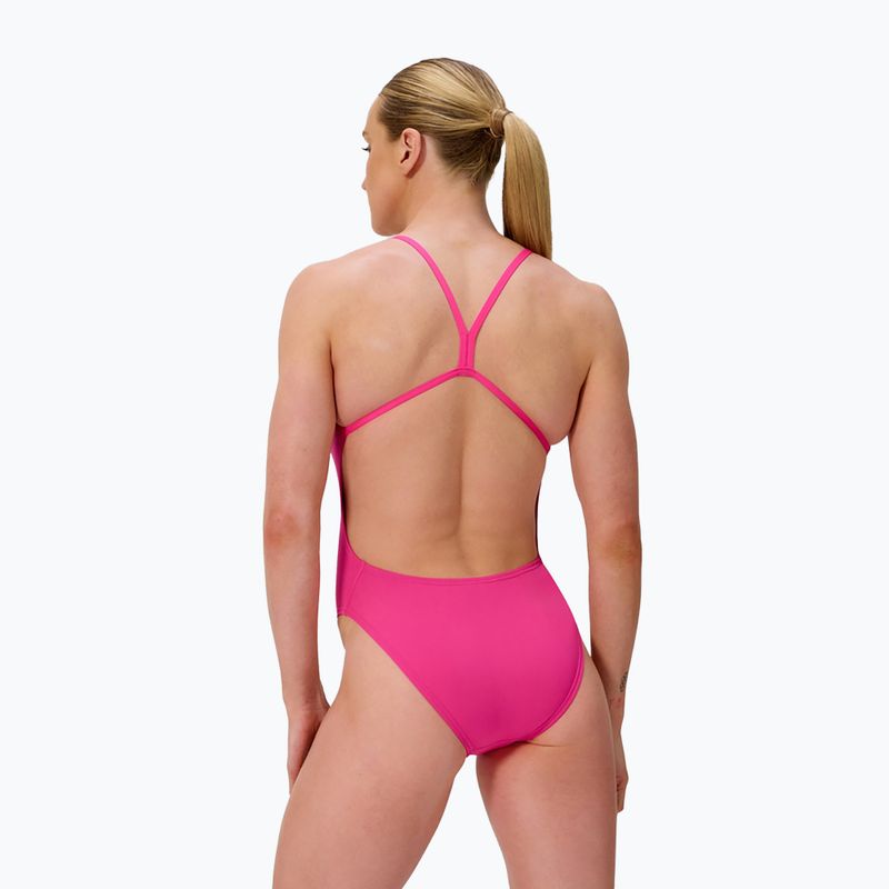 Dámské jednodílné plavky Speedo FL Solid V-Back flare pink 2