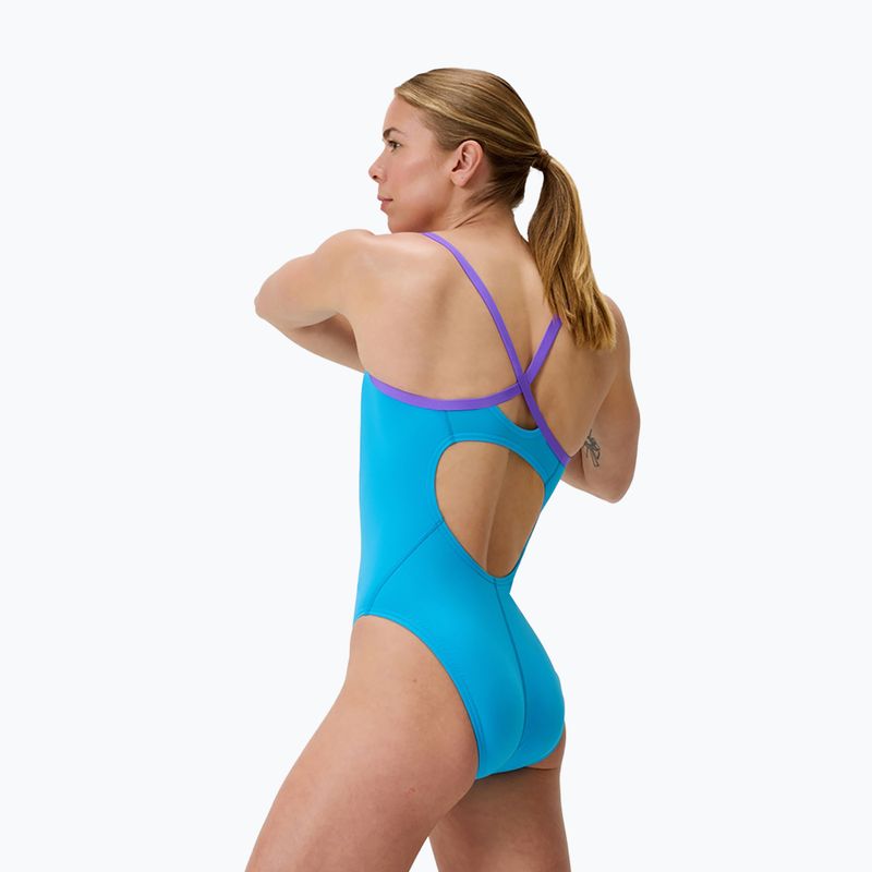 Dámské jednodílné plavky Speedo FL Solid Flyback 2.0 picton blue/indigo glow 3
