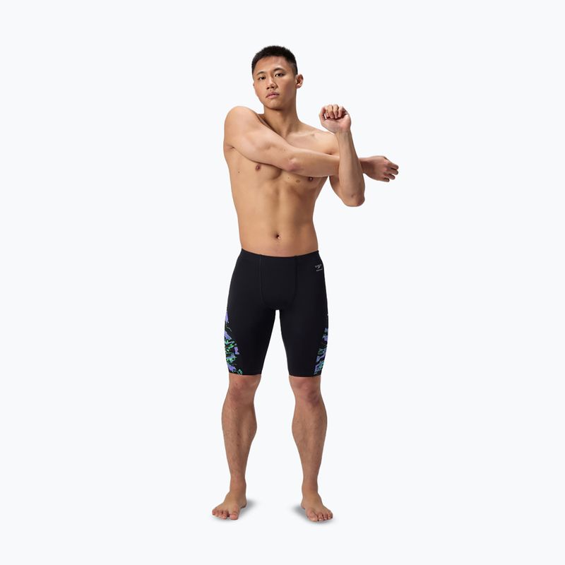 Pánské plavecké jammery Speedo ML Printed Side Spliced gloral glitch/black floral glitch/black 2