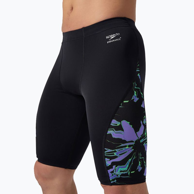 Pánské plavecké jammery Speedo ML Printed Side Spliced gloral glitch/black floral glitch/black 5