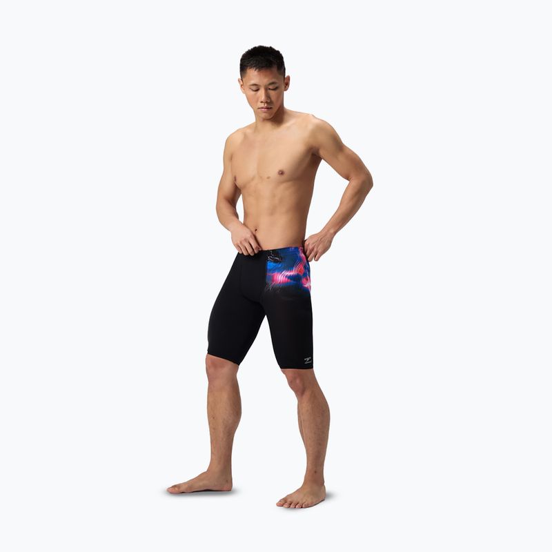 Pánské plavecké jammery Speedo Placement Printed electro static/black 2