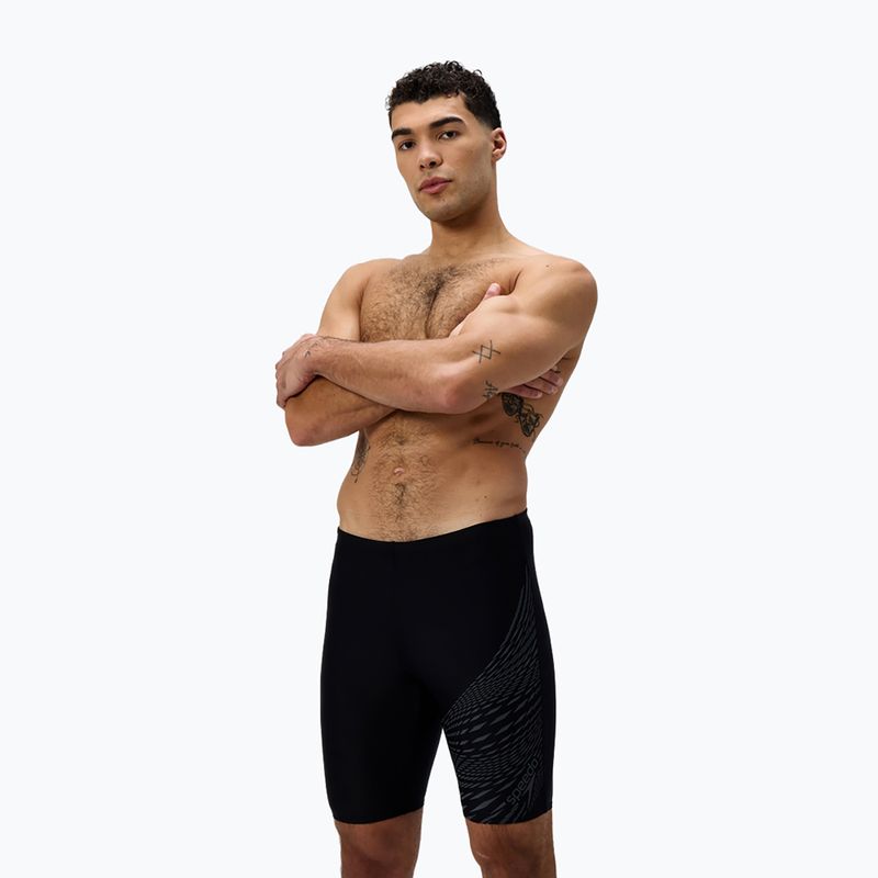 Pánské plavecké jammery Speedo Medley Logo Jammer black/lead grey