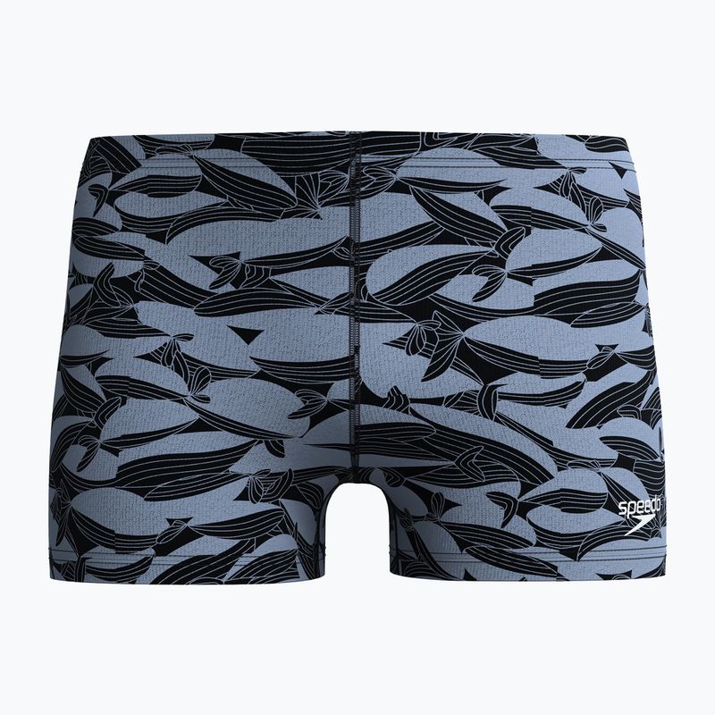 Pánské plavecké boxerky Speedo Print Beachstar Square Leg Anthracite/Coin Grey 5