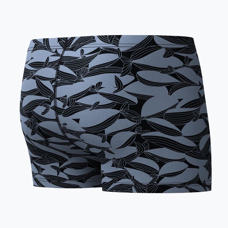 Pánské plavecké boxerky Speedo Print Beachstar Square Leg Anthracite/Coin Grey 7