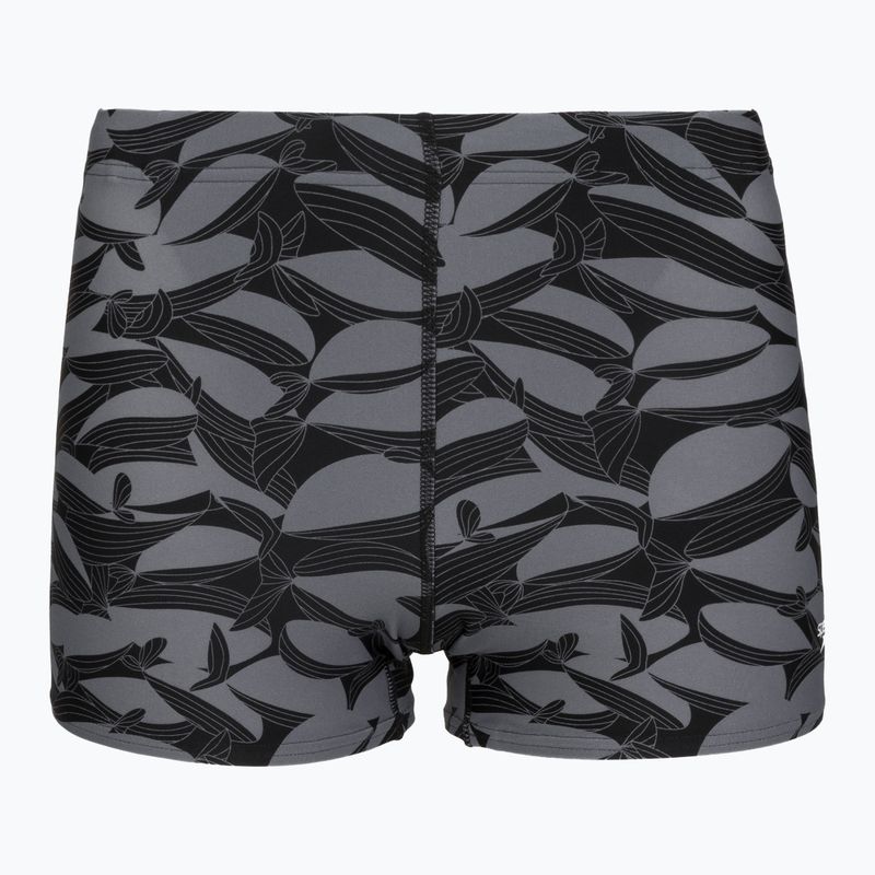 Pánské plavecké boxerky Speedo Print Beachstar Square Leg Anthracite/Coin Grey 5