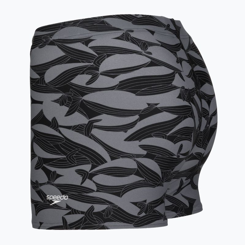Pánské plavecké boxerky Speedo Print Beachstar Square Leg Anthracite/Coin Grey 7