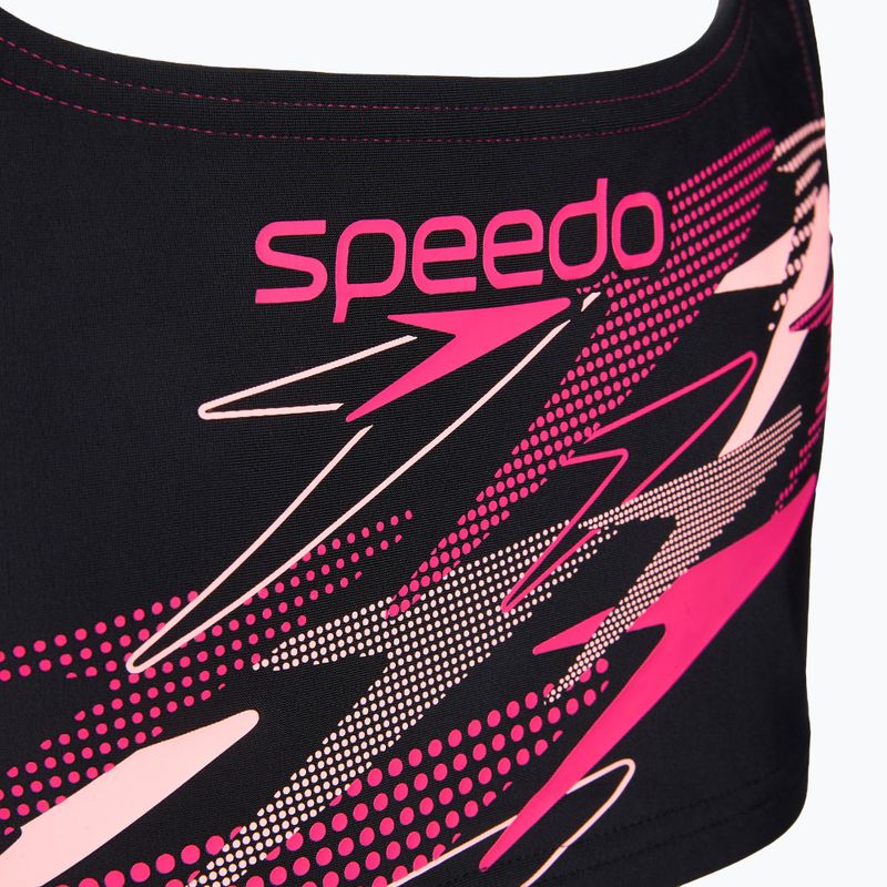 Dvoudílné dětské plavky Speedo Medley Logo Racerback 2pc anthracite/pink 5