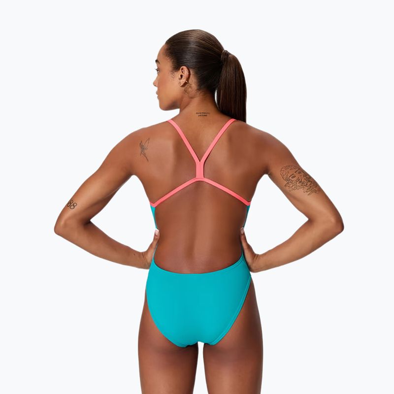 Dámské jednodílné plavky Speedo FL Solid V-Back 2.0 Mayan Blue 2