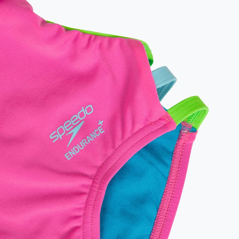 Dámské jednodílné plavky Speedo Solid Tri neon flamingo 3