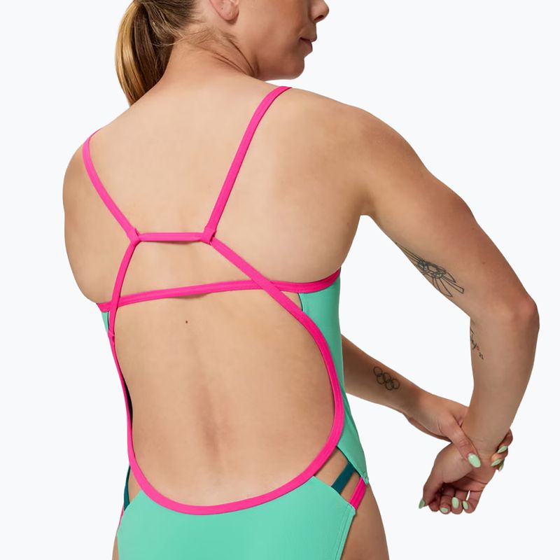 Dámské jednodílné plavky Speedo Solid Tri aqua breeze 4