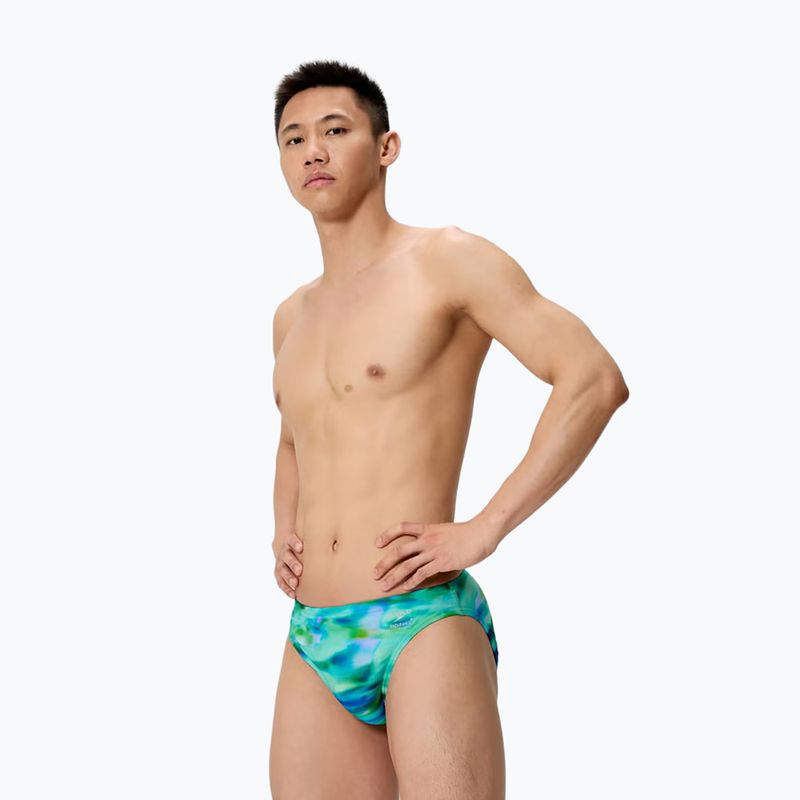 Pánské plavecké boxerky Speedo Printed Brief sunset grove/green 3