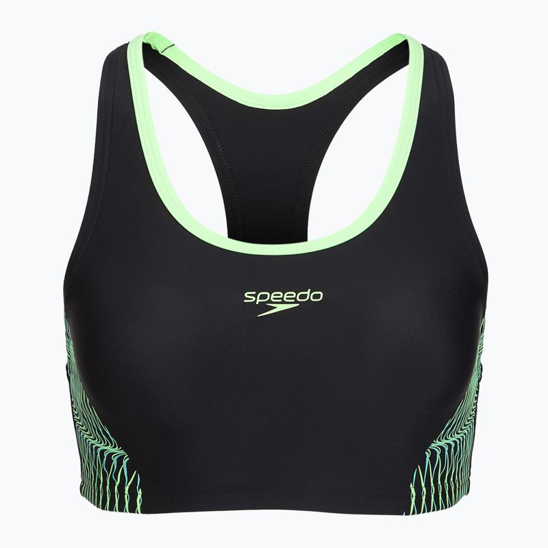 Dvoudílné dámské plavky Speedo Placement Raceback 2pc anthracite/clover 3