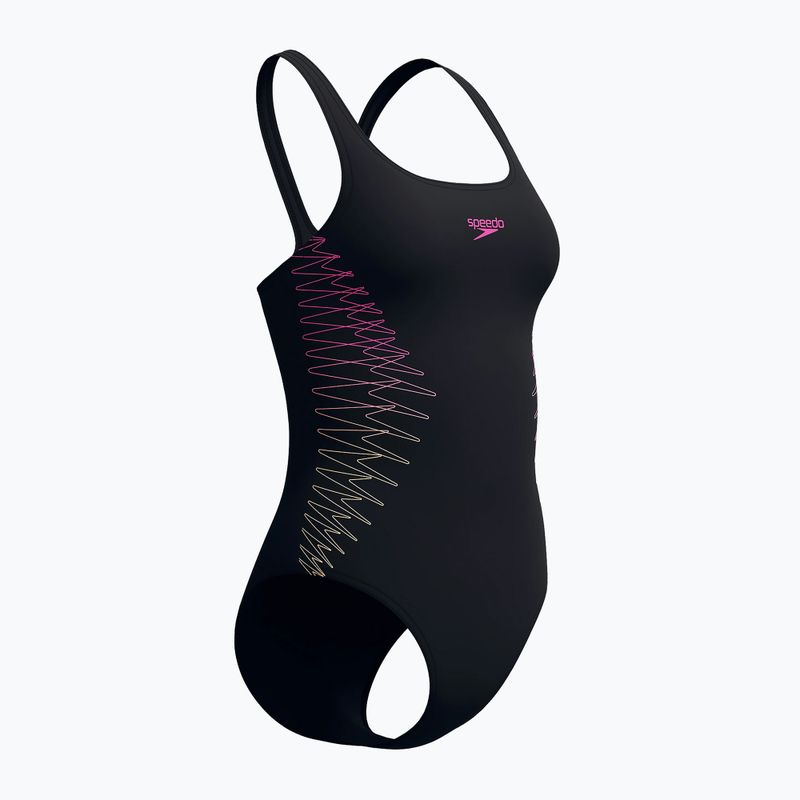 Dámské jednodílné plavky Speedo Placement Muscleback anthracite/clover 7